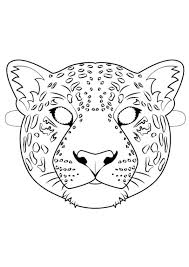 jaguar mask coloring page