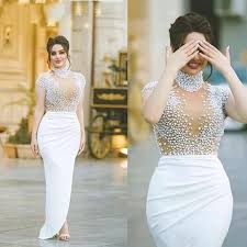 High quality, up to 85% off. 2020 New White Sheer Top Mermaid Dresses Evening Wear Plus Size Beaded Aso Ebi Lace Styles Evening Gowns Formal Party Dress From Hellobuyerh 108 19 Dhgate Com