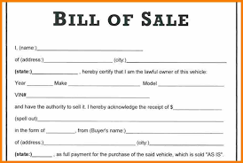 Free Printable Bill Of Sale Word Templates All Form Templates