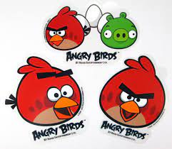 3 Piece Angry Birds Stickers (Red Bird vs Green Pig) - Angry Bird Car  Window Stickers : Amazon.in: Toys & Games