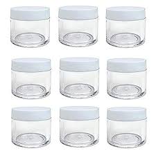 1oz refillable plastic round clear jars