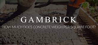 concrete weigh per square foot