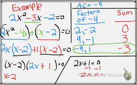 algebra 1 8 7 factoring solving ax 2