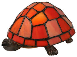 Turtle Glass Accent Lamp Orange