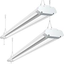 8ft Led Shop Light Fixture 72w 8000 Lumen 5000k Daylight Bbounder 8 Foot Ceiling Lights Fixtures For Garage Plugin With Power Cord And Pull Chain 2 Pack