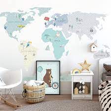 World Map Wall Decal Nursery Decor