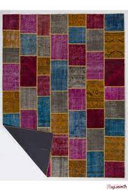 multi color patchwork rug handmade from