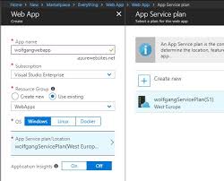 Prerequisites for creating web application from azure portal: Design Azure App Service Web App Programming With Wolfgang