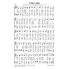 o holy night pdf song sheet