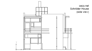 Autocad Drawing Rietveld Schroder House