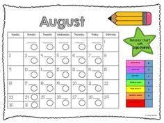 Editable Class Dojo Clip Chart Behavior Calendar Notebook