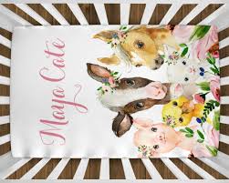Choose from contactless same day delivery, drive up and more. Farm Animal Custom Crib Sheet Girl Crib Sheet Floral Etsy Crib Sheets Girl Girl Cribs Floral Nursery