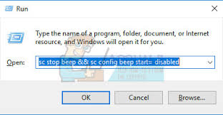 disable beeping on errors on windows 7