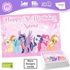 my little pony personalised cake topper