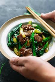 This is the chinese version in restaurant style. Oyster Beef With Chinese Broccoli China Sichuan Food