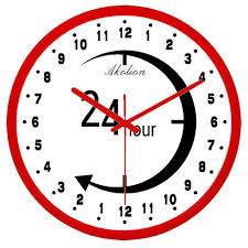 Wall Clocks Est 24 Hour Dial Design 12