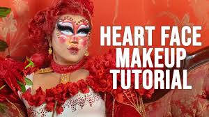heart face cutout makeup tutorial you
