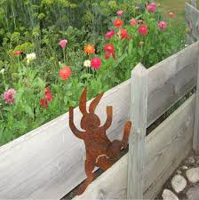 Fence Topper Rabbit Decorative Garden