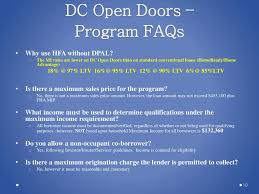 Dc Open Doors Lender Training Ppt Download