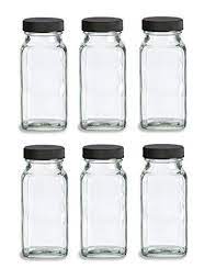 Nakpunar 6 Pcs 4 Oz Glass Spice Jars
