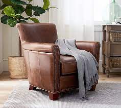 Irving Roll Arm Leather Armchair