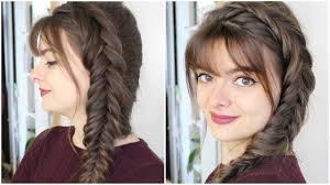 A fishtail braid uses tiny strands of hair and is ideal for weddings, business meetings, or wild nights in the club with your friends. How To Dutch Fishtail Braid Your Own Hair Youtube