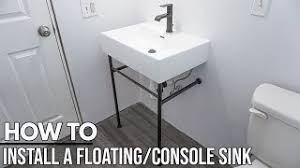 how to install a floating sink in a