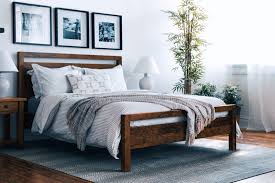 Sleigh bed styles combine contemporary comfort with traditional elements. Denton Bed Handmade Mid Century Modern Wood Bed Frame