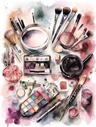 makeup brushes and powders generative ai