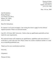 Cover Letter Engineering Example Cover Letter Example 1 Cover Letter