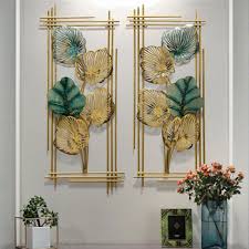 Paintings one of the classic ways of wall decoration is to hang paintings. Chinese Luxury Wrought Iron Green Glod Leaf Wall Hanging Decoration Home Livingroom Tv Background Wall Sticker Mural Craft R4287 Buy At The Price Of 73 59 In Aliexpress Com Imall Com