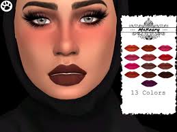 the sims resource dark lip collection