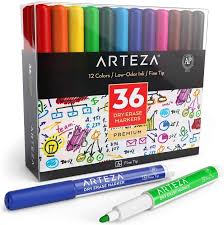 dry erase markers fine tip 12