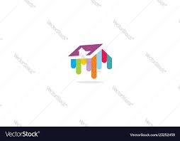House Paint Color Logo Icon Royalty