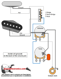 Click diagram image to open/view full size version. Tele Style Guitar Wiring Diagram