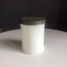Vintage Mentholatum White Milk Glass