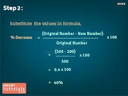 How To Calculate Percentage Decrease