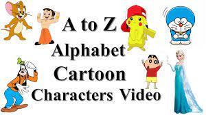 a to z alphabets cartoon characters