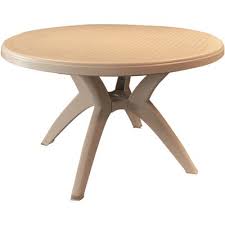 Sand Round Plastic Outdoor Dining Table