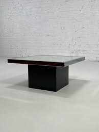 Chrome Square Coffee Table With Black