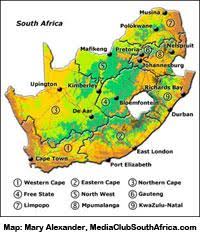 geography and climate south african