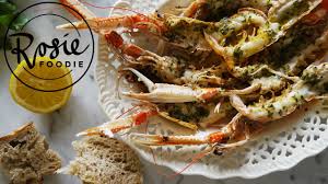 grilled langoustines with garlic