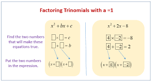 Factor Simple Trinomials For A 1