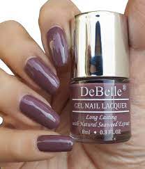 debelle gel nail lacquer pretty petunia rust mauve nail polish 8 ml