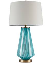 Ink Ivy Waves Blue Glass Table Lamp