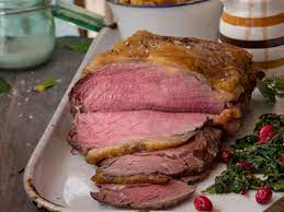 roast striploin of beef with port and