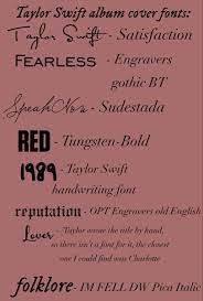 Truetype and opentype fonts available. The Fonts Taylor Swift Used For Her Albums Taylor Swift Lyrics Taylor Swift Album Taylor Swift Facts