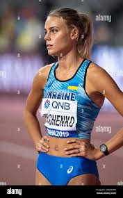 DOHA - QATAR SEPT 30: Yuliya Levchenko of Ukraine competing in the High  Jump final on Day 4 of the 17th IAAF World Athletics Championships 2019,  Kalif Stock Photo - Alamy