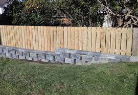 Timber Fencing On Retaining Walls The
