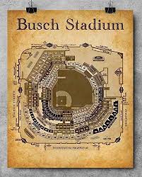 Busch Stadium Seating Chart 11x14 Unframed Art Print